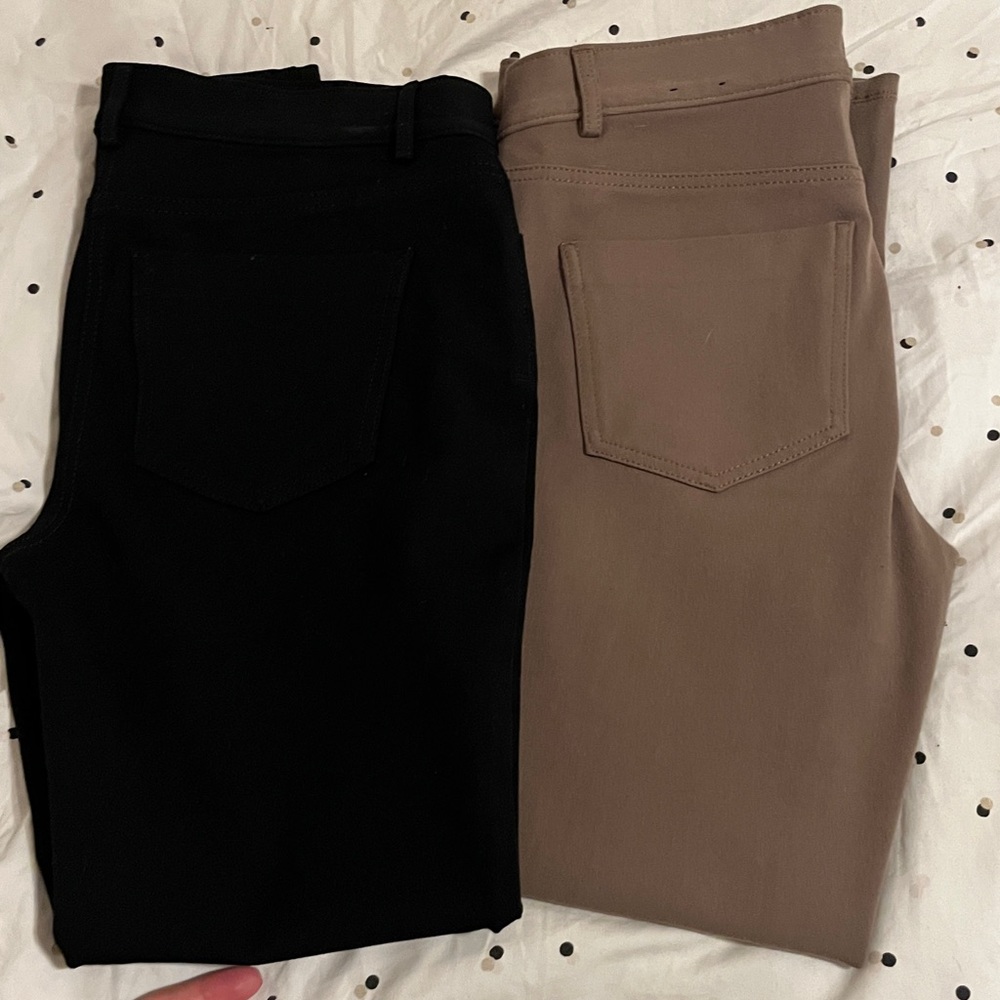Express Women's Tan and black stretch pants/dress pants - Picture 8 of 9